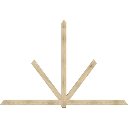 Ekena Millwork Kennewick Rough Sawn Timber Gable Bracket, Douglas Fir, 108"W x 72"H x 4"D x 4"F, 16/12 Pitch GBW108X72X0404KEN00RDF